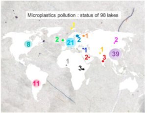 Publication d'une revue sur les teneurs en microplastiques dans les lacs à l'échelle mondiale